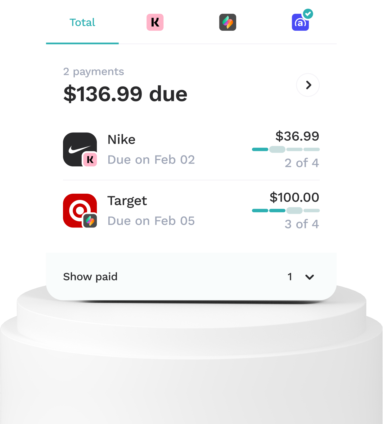 cushion payment tracking