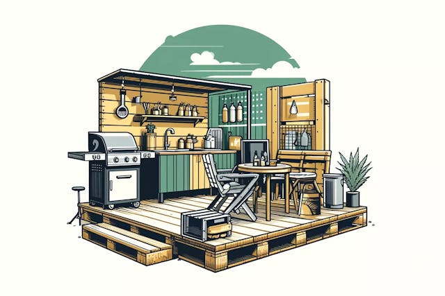 how to build an outdoor kitchen on a budget
