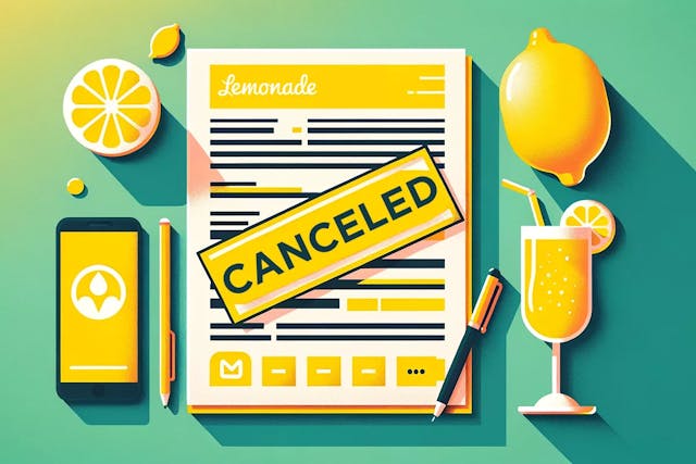 how to cancel lemonade insurance
